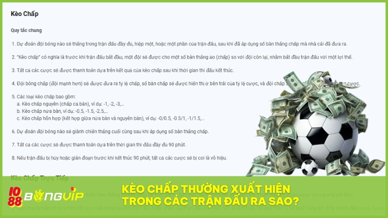 Kèo chấp BONGVIP là cược đội mạnh nhường tỷ số cho đội yếu